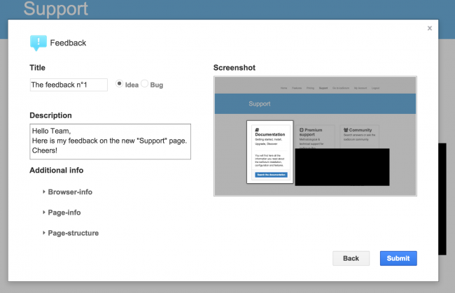 Your users provide their feedback