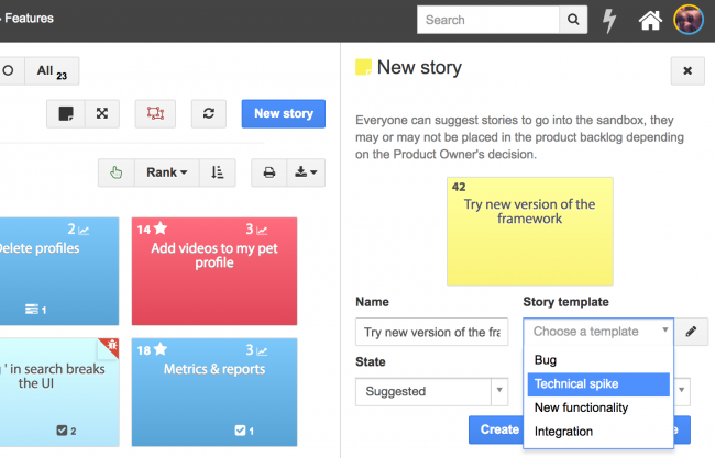 story template icescrum feature story template